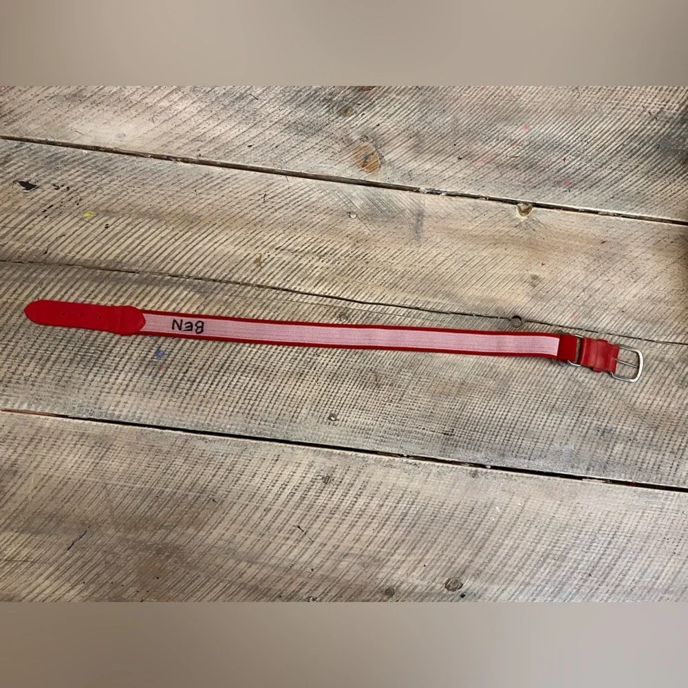 Baseball Belt Youth/Adult One Size Red Good‎ Elastic Leather Athletic